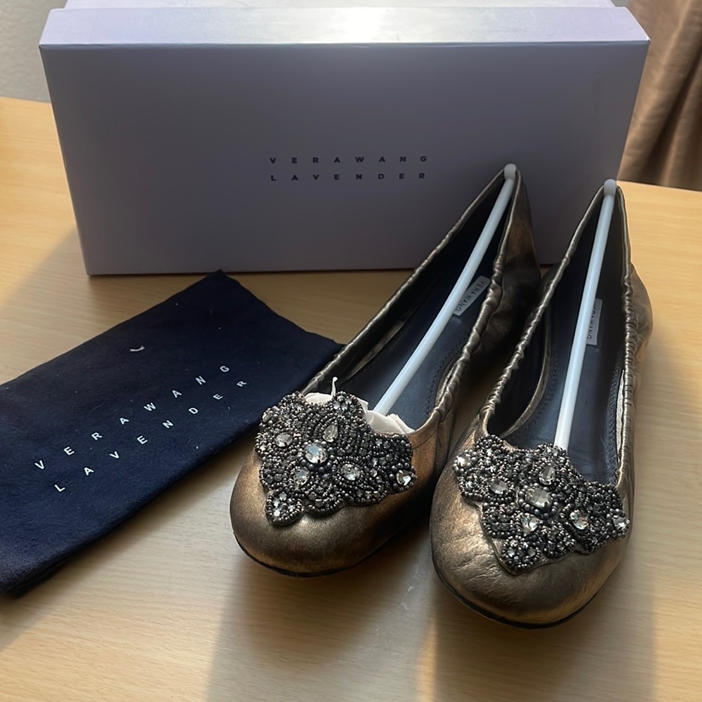 Vera Wang flats Loriana Gold Le